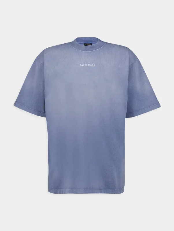 Logo-Print Faded Effect T-Shirt