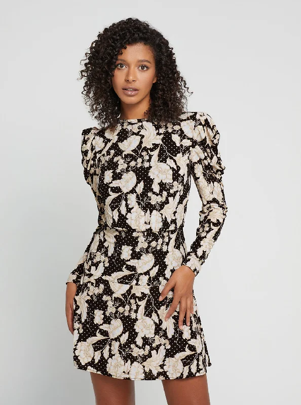 Soiree Floral Print Bernadette Mini Dress