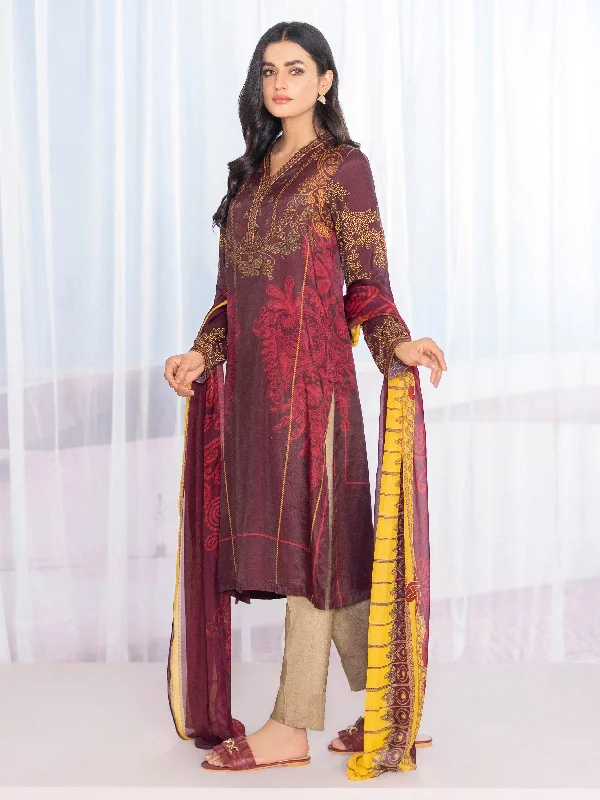 2 Piece Printed Raw Silk Suit