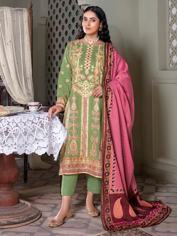 3 Piece Khaddar Suit-Pasted (Unstitched)