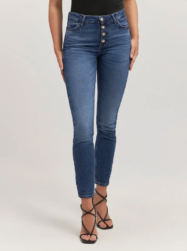 High-Rise 1981 Skinny Denim Jeans In Dark Wash