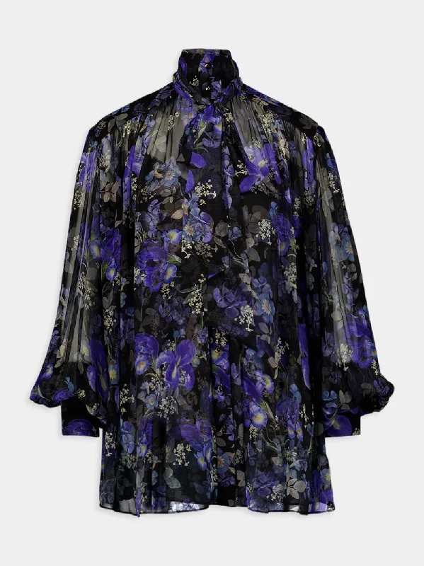 Lyrical Lantern Silk Blouse