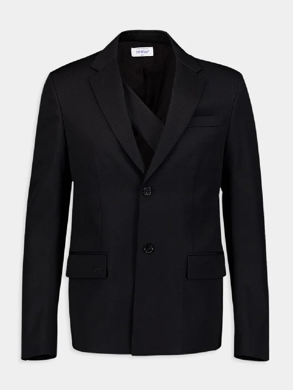 Single-Breasted Wool Blazer