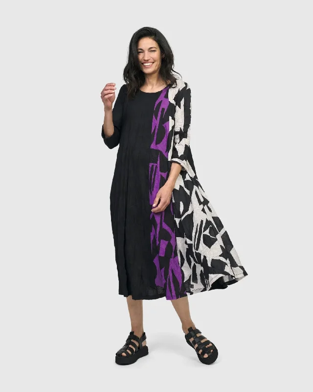 Tessellate Midi Dress, Violet