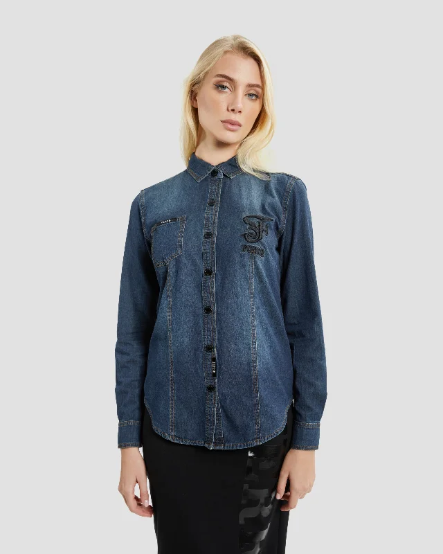 Embroidered Denim Shirt