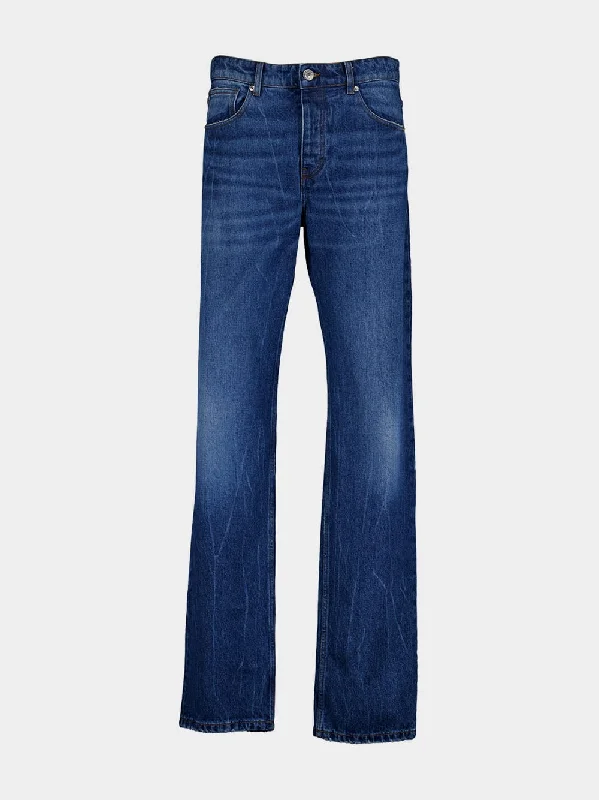 Mid-Washed Indigo Classic Fit Jeans