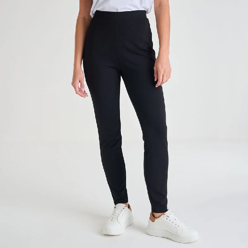 Ladies Black Ponti Trouser