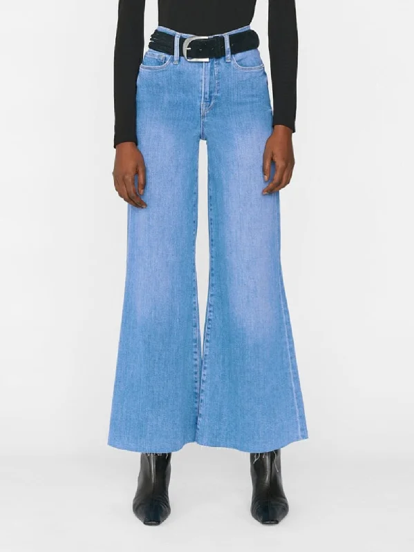 Le Palazzo Cropped Denim Trousers