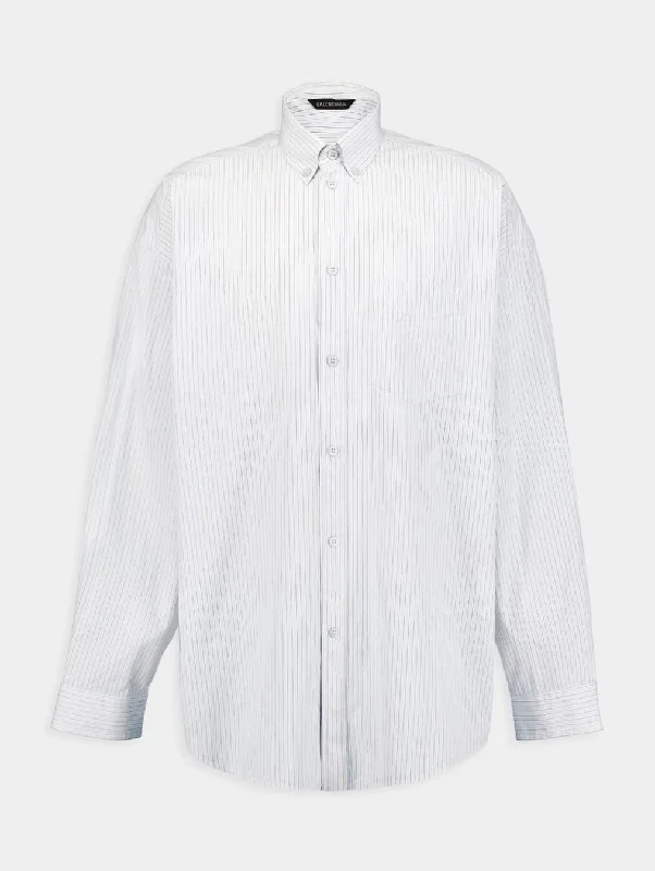 Oversized Stripe Poplin Shirt