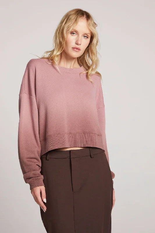 Scarlet Mauve Rose/Coco Brown Dip Dye Pullover