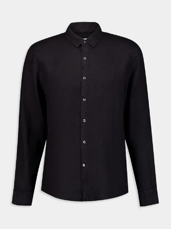 Classic Linen Black Shirt