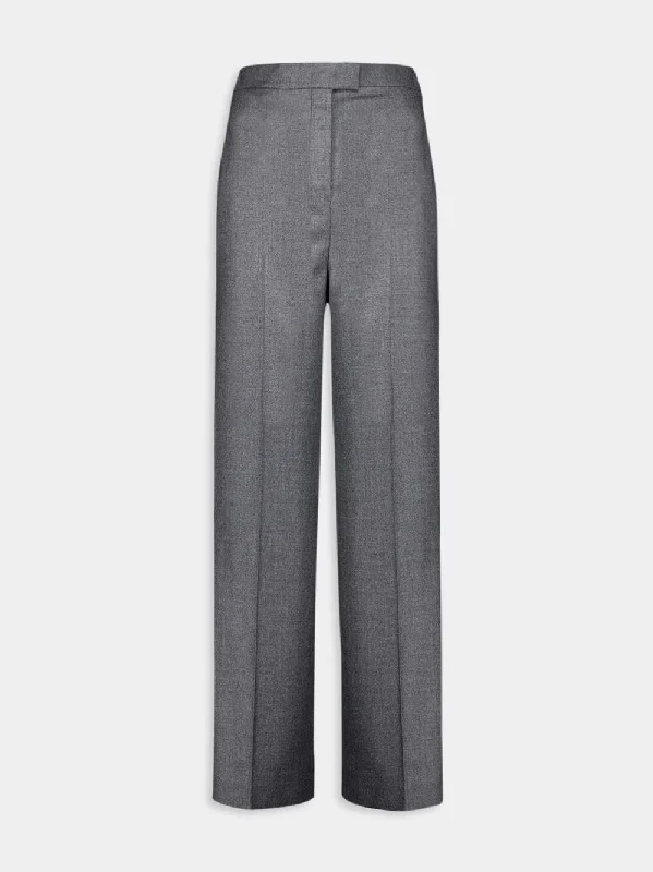 Wool Tailored Palazzo Trousers