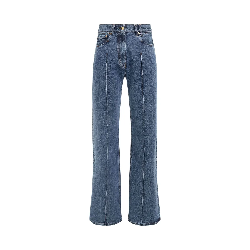 Bordado Denim Jeans in Blue