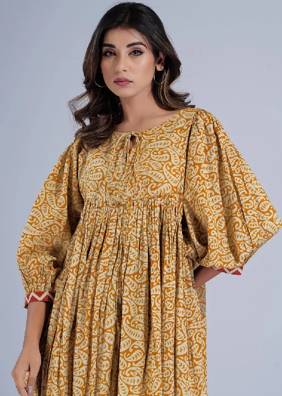 Yellow Front Dori Loose Dress