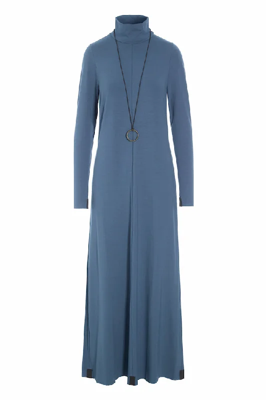 LONG DRESS W/JEWELRY - 98058 - DUSTY BLUE