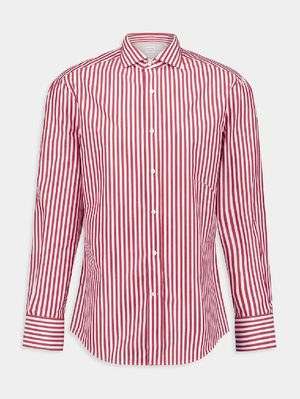 Long-Sleeve Striped Cotton Shirt