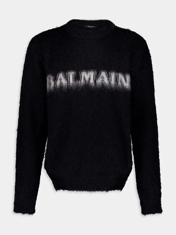 Logo-Print Mohair Jumper