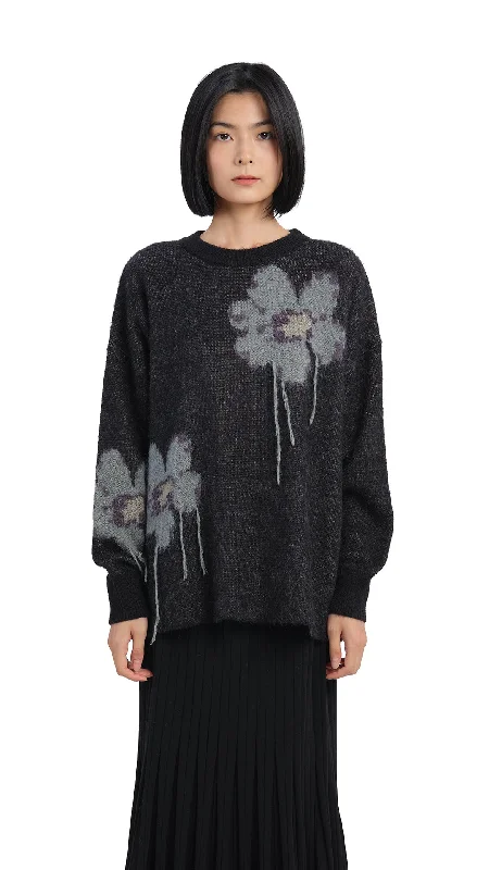 Flower Pattern Pullover