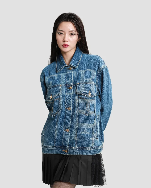 Logo Print Denim Jacket