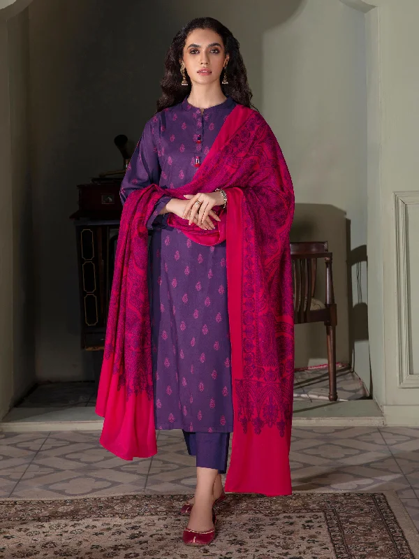 3 Piece Khaddar Suit-Printed (Unstitched)