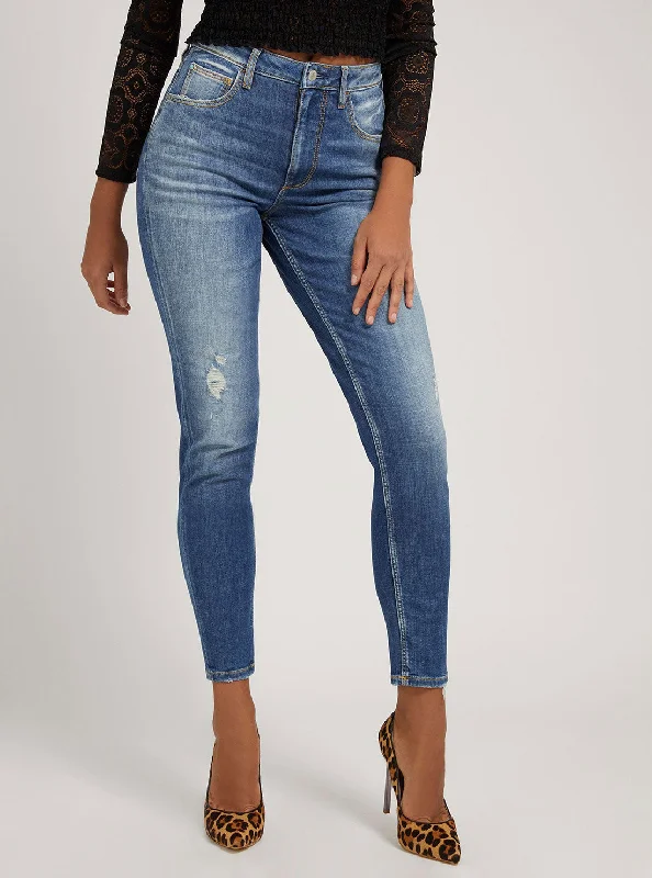 High-Rise Tapered Mom Denim Jeans In Vintage Mid Wash