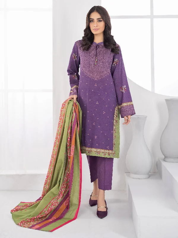 3 Piece Khaddar Suit-Printed (Unstitched)