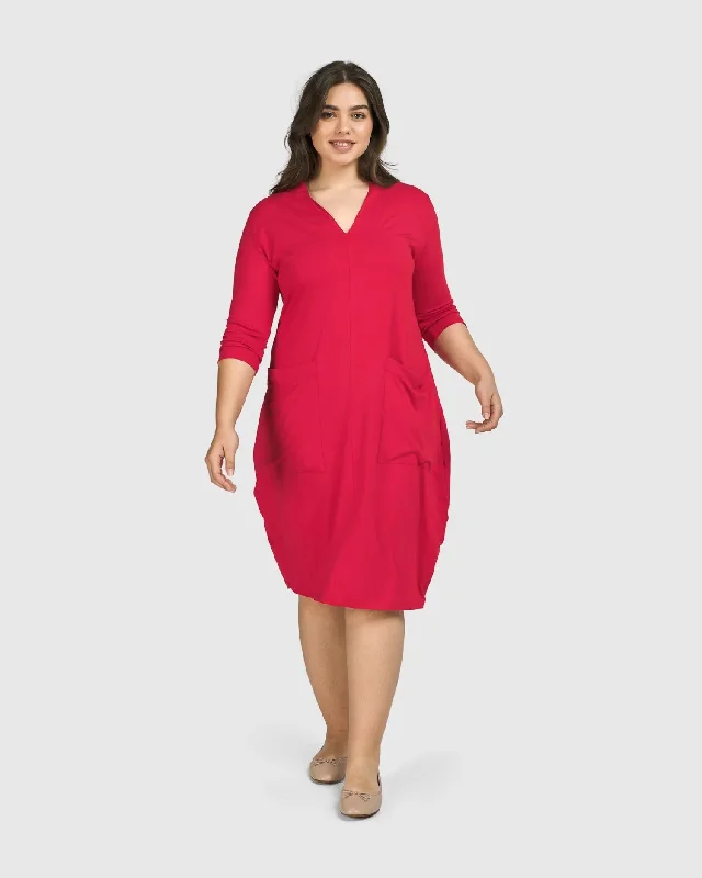 Essential Cargo Dress, Red Rose