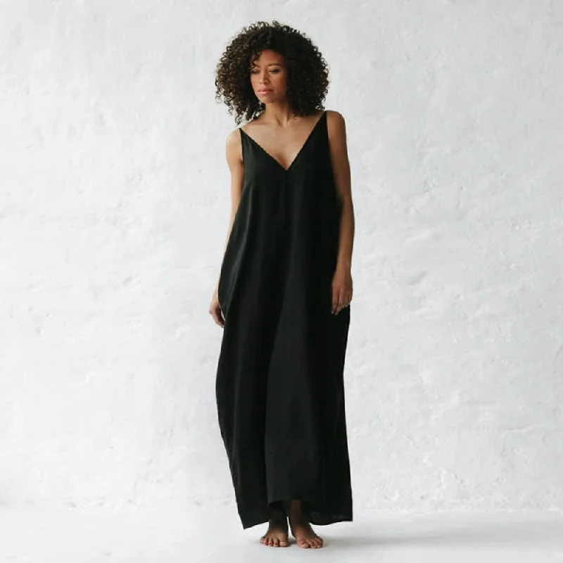 Seaside Tones Nanami Maxi Dress - Black