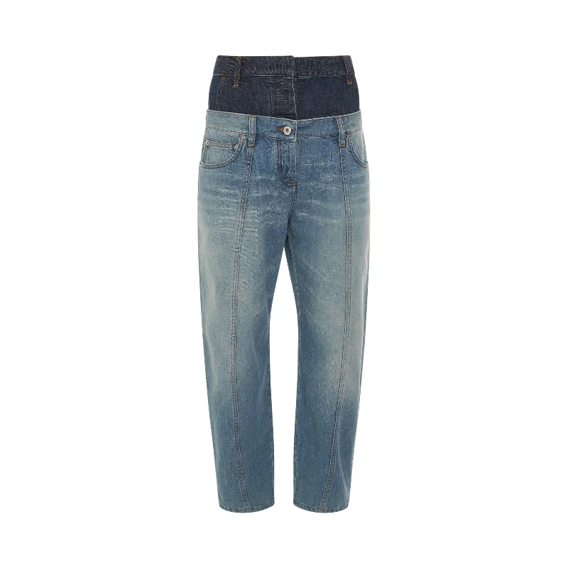 Trompe L'oeil Jeans in Blue Denim