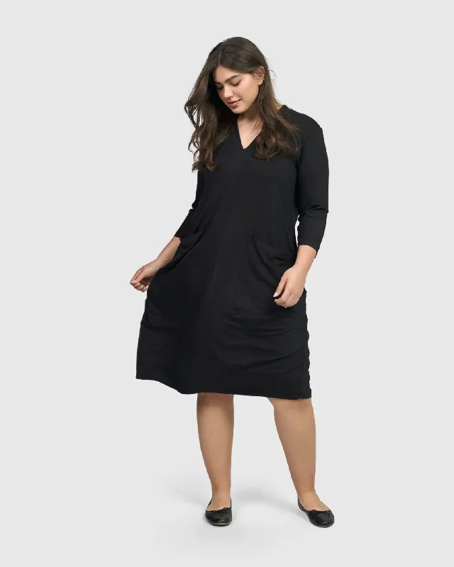 Essential Cargo Dress, Black