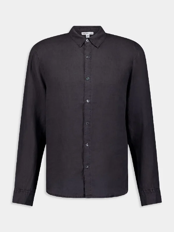 Classic Linen Dark Grey Shirt