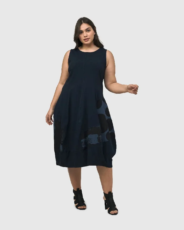 Urban Sleeveless Cocoon Dress, Navy