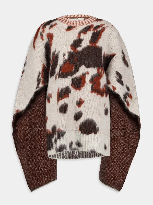 Appaloosa Pony Jacquard Knit Cape Jumper