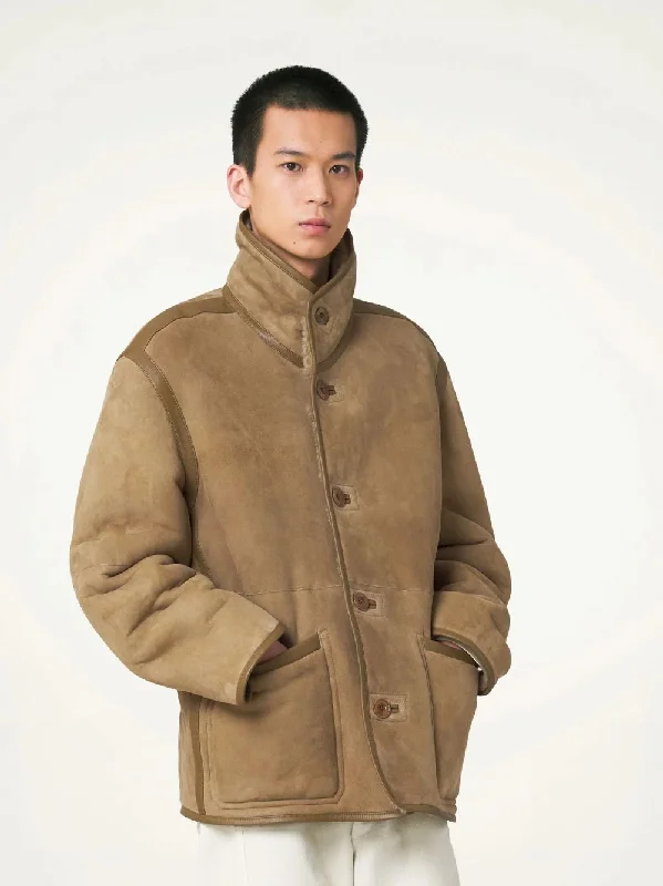 Reversible Shearling Leather Coat