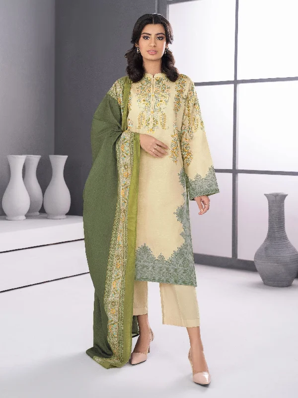 3 Piece Khaddar Suit-Printed (Unstitched)