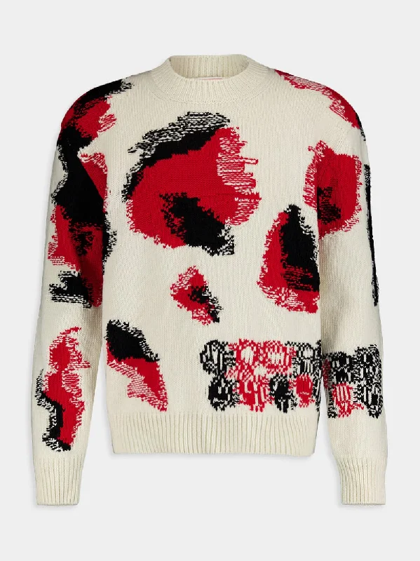 Obscured Skull Intarsia Jumper