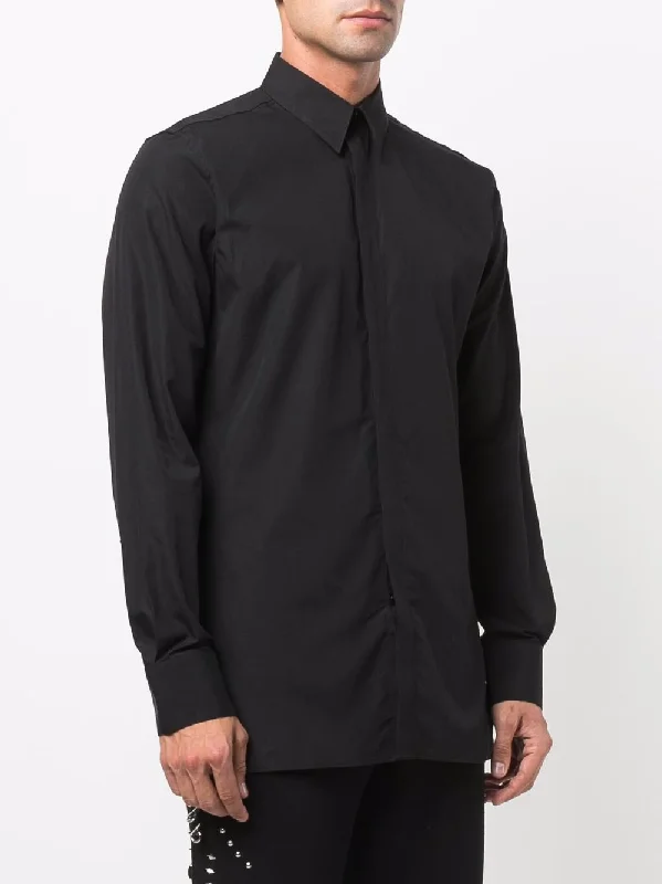 4G Black Poplin Cotton Shirt