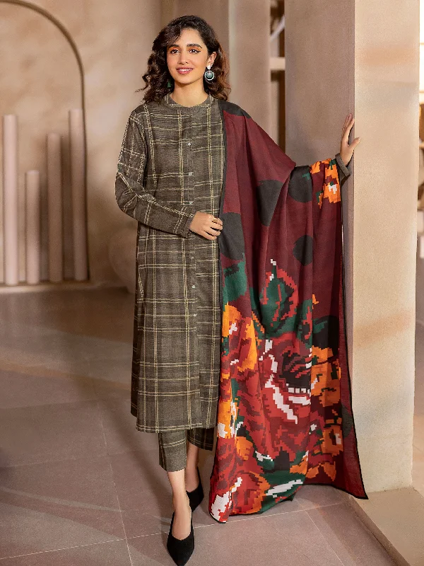 3 Piece Printed Khaddar Suit