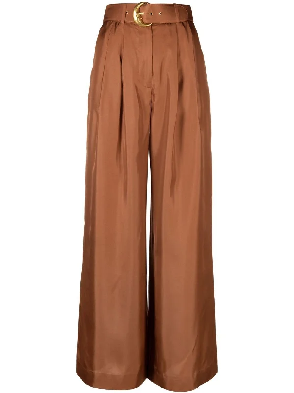 Silk palazzo trousers