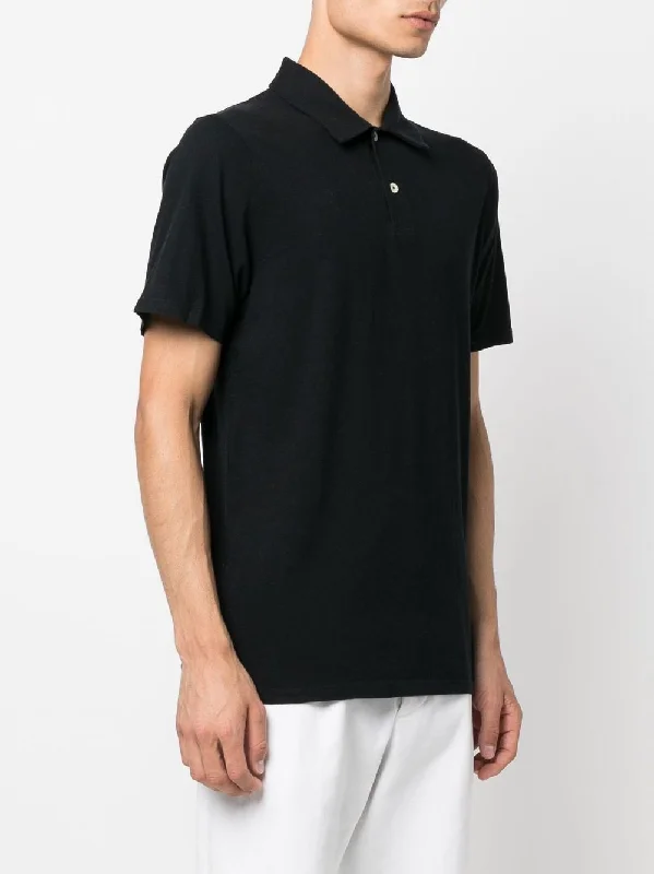 Linen blend polo shirt