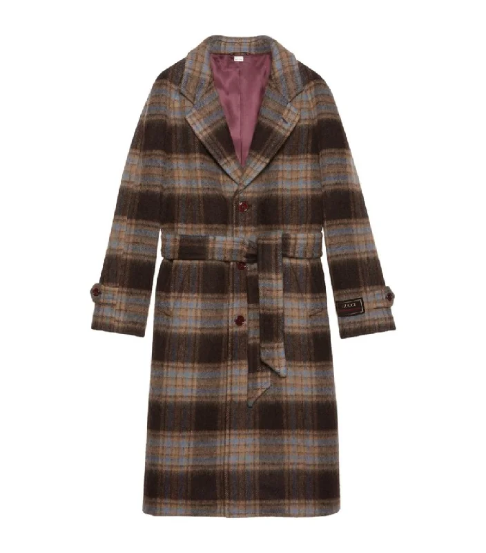 Checked coat