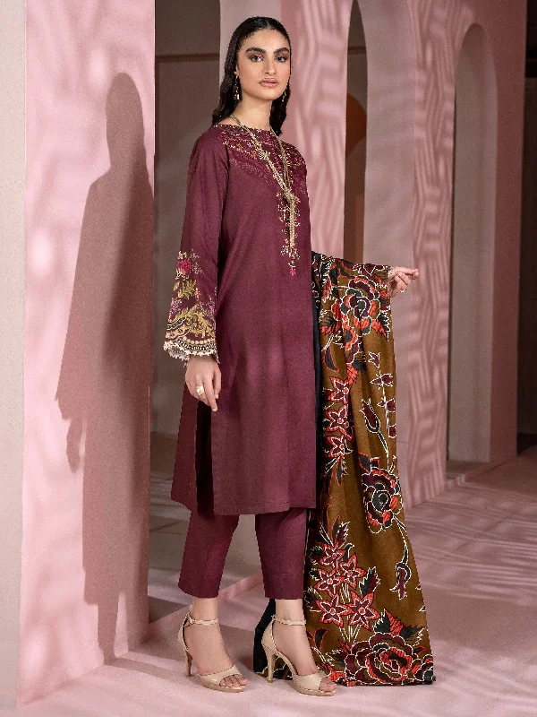 2 Piece Winter Cotton Suit-Printed (Unstitched)