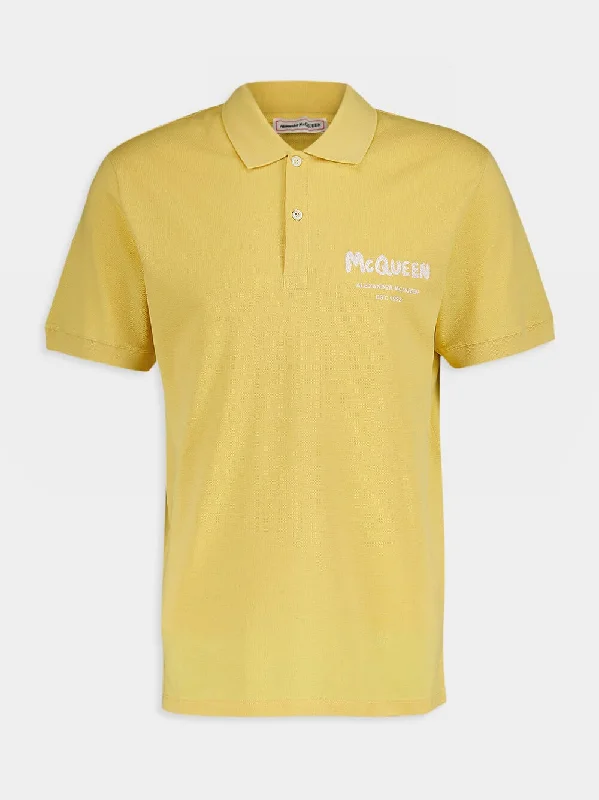 Yellow Graffiti Polo Shirt