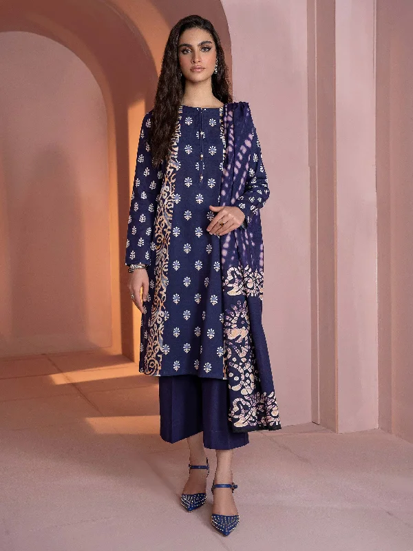 3 Piece Khaddar Suit-Unstitched Printed