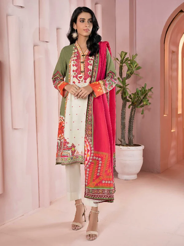 2 Piece Khaddar Suit-Printed (Unstitched)