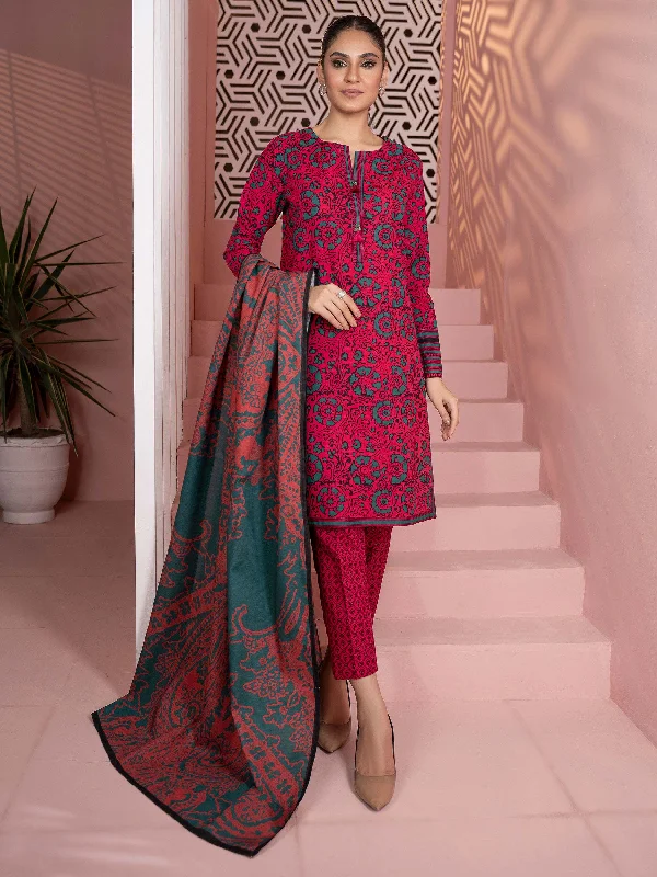 3 Piece Printed Khaddar Suit