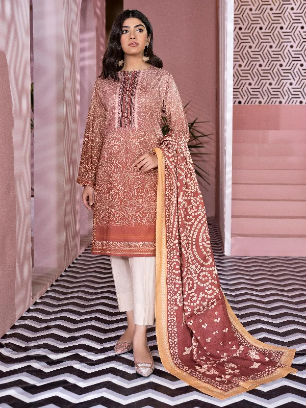 2 Piece Winter Cotton Suit-Printed (Unstitched)