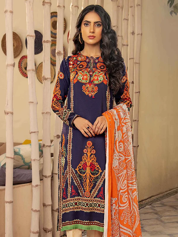 2 Piece Raw Silk Suit-Printed (Unstitched)