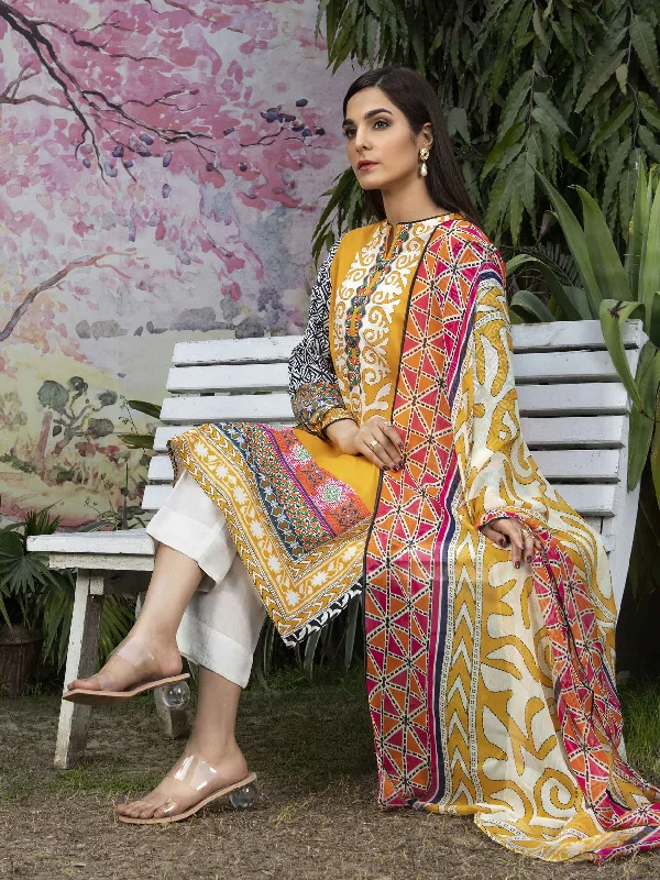 Printed 2 piece Texture Lawn Suit