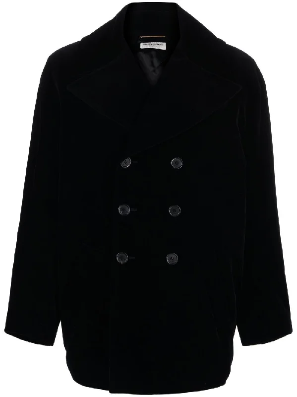 Velvet peacoat